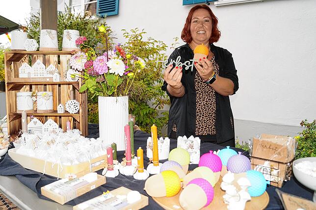 Ihre Kunst aus dem 3D-Drucker hat die Lippertsreuterin Patricia Keller erstmalig beim Herbstmarkt ausgestellt.