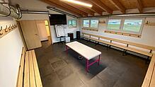Innerhalb eines Jahres wurde das Obergeschoss des SV Aasen komplett umgestaltet und erstrahlt nun in neuem Glanz. Bild: SV Aasen