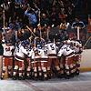 Jubel nach dem Sieg gegen die Sowjetunion: Die US-Boys schafften 1980 in Lake Placid eine der größten Sensationen der Sportgeschichte.