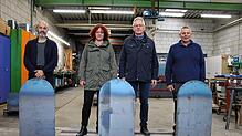 Armin Müller (Stadtplanungsamt), Kulturamtsleiterin Kerstin Simon, Gebhard Kaiser (Freundeskreis Jüdisches Leben Waldshut-Tiengen) und ...