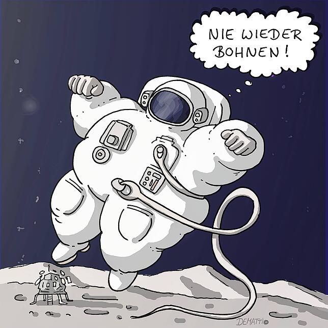 Bild 2: Der Bohlinger Karikaturist Rainer Demattio zieht alles Mögliche durch den Kakao.