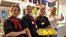 Das Mensateam der Heinrich-Hansjakob-Schule in Waldshut mit Manal Ali, Sarah Jankowski und Nicole Knöpfle sowie Melanie Guldi, ...