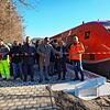 Der Bahnhalt in Eberfingen ist seit Dezember in Betrieb (von links): Uwe Weicher, Sven Frick (DB-Regio), Bürgermeister Joachim Burger, ...