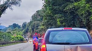 Zwischen Albbruck und Hauenstein – hier im Bild – wird es auf der B34 vom 6. Oktober bis zum 24. Oktober zu Verkehrsbehinderungen ...