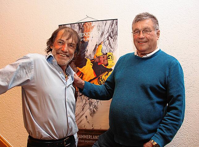 Beste Freunde seit fast 40 Jahren: Hans Kammerlander (links) und der Markdorfer Manfred Faden.