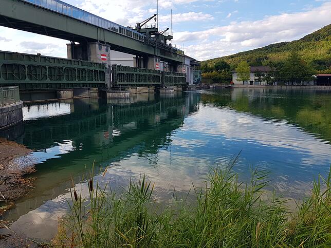 Das Rheinkraftwerk in Reckingen. Bild: Sira Huwiler