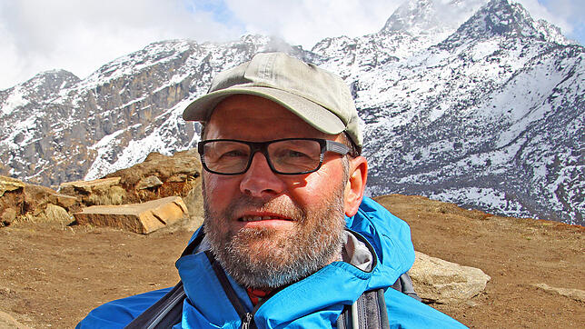 Bergtouren sind Gerhard Albickers große Leidenschaft: Hier ist er im Frühjahr 2018 im Everest-Gebiet.