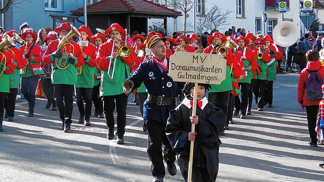 Bild : Viele Zuschauer beim Umzug in Gutmadingen am Sonntag