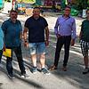 Sie blicken optimistisch auf den Herbst und bereiten den 730. Schätzele-Markt in Tengen vor: (von links) Vom Gewerbeverein Michael Zepf ...