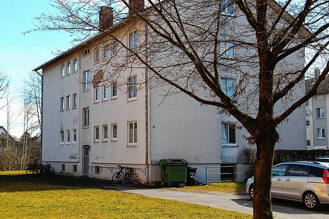 Die Wohnhäuser am Ende der Schlesierstraße sind Obdachlosenunterkünfte und Sozialwohnungen (Haus 20)
