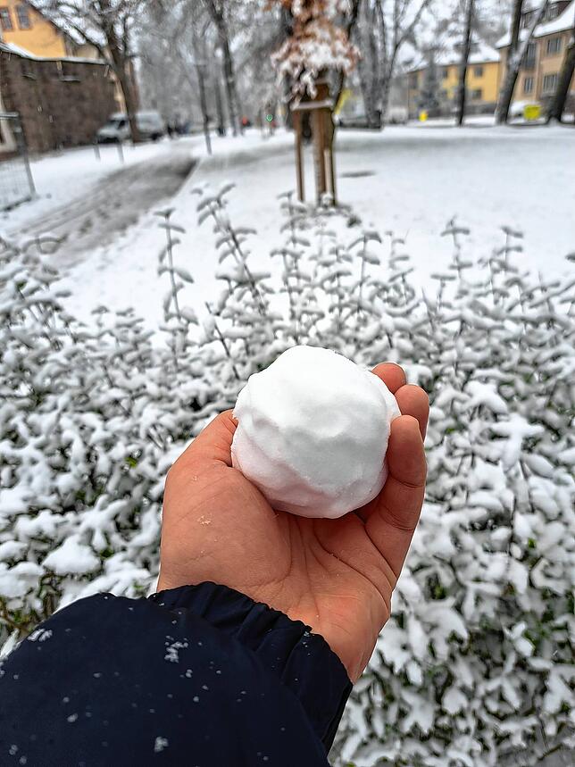 Die erste Schneeballschlacht des Jahres kann kommen!