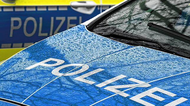 Ein Polizeiauto im Einsatz.