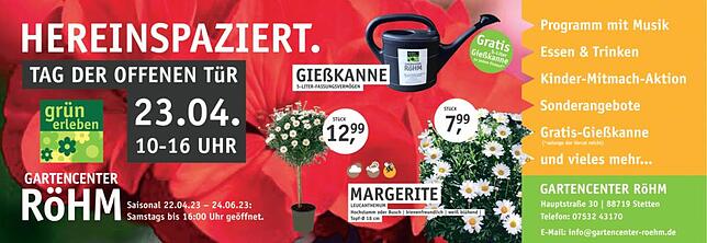 Bild 1: Gartencenter Röhm in Stetten: Geranien mit Coladuft und Wände aus Moos