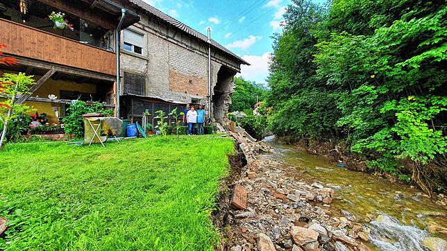 Das Haus von Familie Perera ist durch das Hochwasser am 15. Juli teilweise zerstört worden.