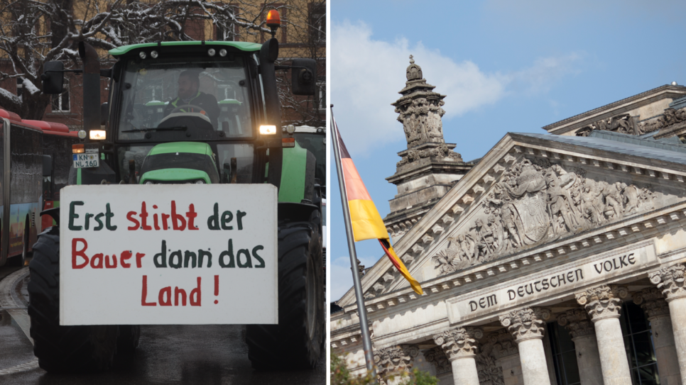 Ein Landwirt protestiert in Konstanz, aber welchen Einfluss haben die Bauern in der Bundespolitik?