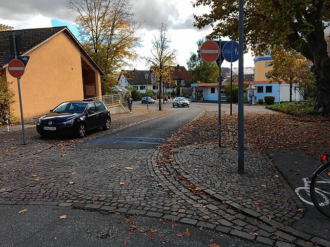 Hier in der Gottmadinger Bahnhofstraße ist die Welt für Radfahrer noch in Ordnung. Zwar muss das Pflaster erneuert werden, aber ein ...