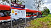 Vom Haltepunkt Go?ggingen aus, der im Juni eingeweiht wurde, lassen sich schöne Wanderungen unternehmen, zum Beispiel zu den Ablacher ...