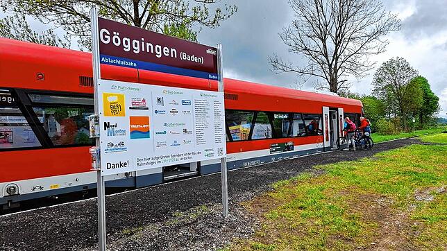 Vom Haltepunkt Go?ggingen aus, der im Juni eingeweiht wurde, lassen sich schöne Wanderungen unternehmen, zum Beispiel zu den Ablacher ...