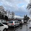 Donnerstag, 23. Februar, 16 Uhr: In der Richthofenstraße geht nichts voran. Der Verkehr staut sich bis weit nach der Einmündung ...
