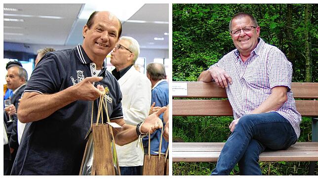 Helmut Augsten (links) kümmert sich beim Trottoirfest um Geschenke für verdiente Personen. Dieter Wild engagiert sich auf vielen Ebenen ...