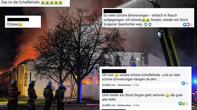 Die Singener Scheffelhalle ist abgebrannt: Die Reaktionen dazu im Internet sind von Trauer und Fassungslosigkeit geprägt.