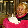 Wilma Jegler, Vorsitzende des Tierschutzvereins Überlingen, mit Katze Dixi. Bild: Christiane Keutner