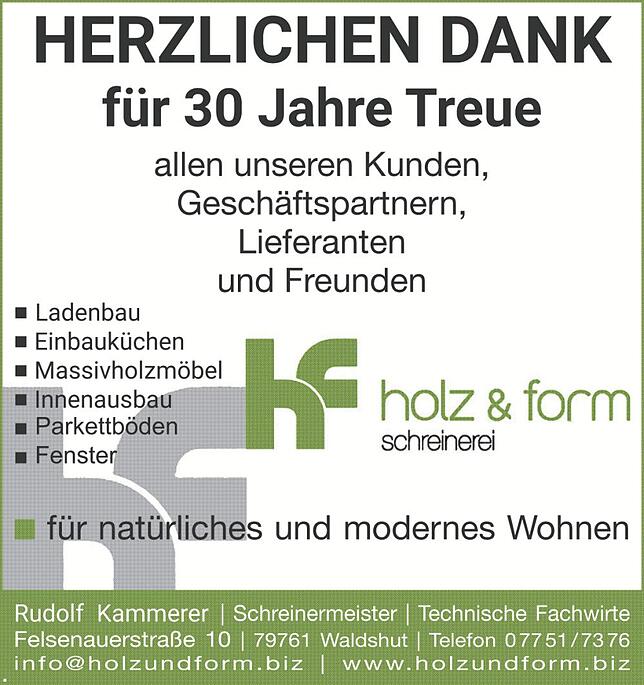 Bild 2: 30 Jahre Holz & Form: Großes Leistungsspektrum