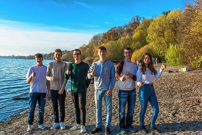 Motiviert und voller Tatendrang sind die Jungs und Mädchen der Rentnerhilfe Bodensee (von links): Moritz König, Philipp Sommer, Marvin ...