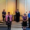 Der Kirchengemeinderat (hinten, von links): Katharina Binkert und Pfarrerin Heidrun Moser; (vorn, von links:) Stephanie ...