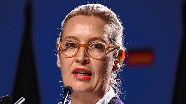 Alice Weidel, Bundesvorsitzende der AfD, beim Parteitag in Essen. Hier wurde ein Antrag vorbereitet, der sich erkennbarerweise auch ...