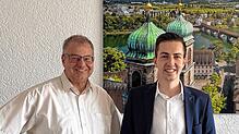 CDU-Landtagskandidat Simon Herzog (rechts) besucht Bürgermeister Alexander Guhl. Foto: Wahlkreisbüro Simon Herzog