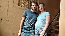 Marten und Maria Giere bauen in Sauldorf ein Haus aus ökologischen Baustoffen.