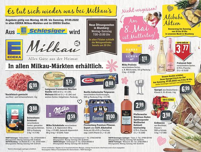 Bild 1: Übernahme EDEKA Schlesiger in Blumberg: Hier hat Qualität aus der Region eine Heimat