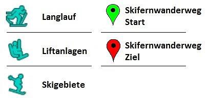 Bild 2: Skigebiete, Liftanlagen und Langlauf-Loipen in der Region