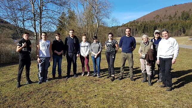 Die Schüler der Hans-Thoma-Schule Bad Säckingen Mariel, Fabrizio, Leon, Kastriot, Lea, Bianka und Francesca wurden bei ihrem ...