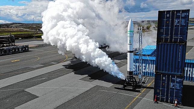 Die SR75-Rakete des Unternehmens Hyimpulse aus Baden-Württemberg, die in der kommenden Woche von Australien aus abheben soll. Es ist die ...