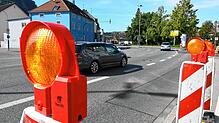 Warnbaken stehen zumindest schon an der Friedenslinde-Kreuzung: Die Hohenkrähenstraße &ndash; hier im Hintergrund zu sehen &ndash; wird ...