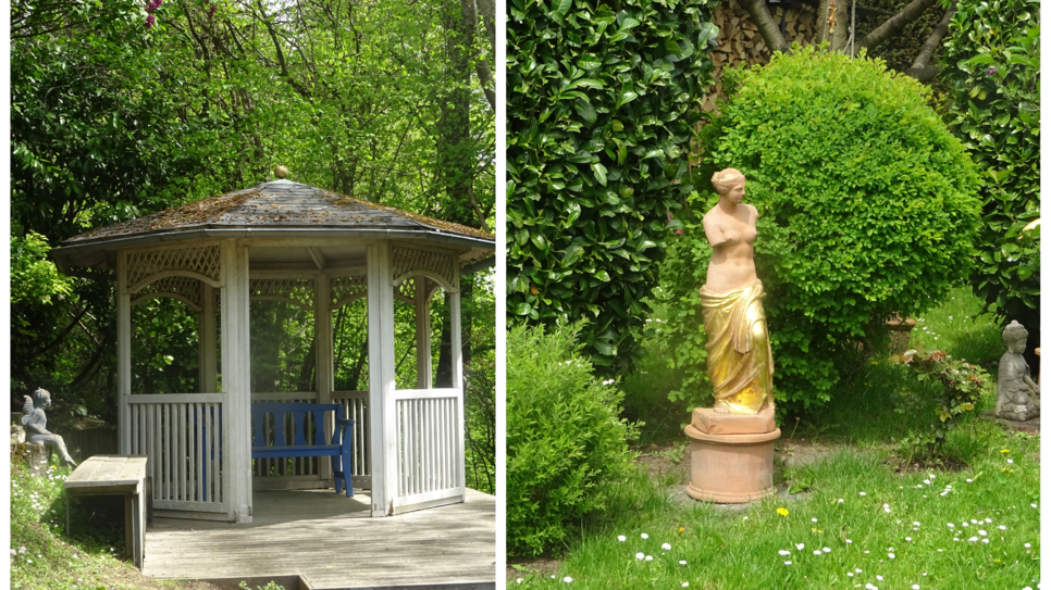Der SÜDKURIER hat sich im &bdquo;Garten der Aphrodite&ldquo; von Ruth Maria Kubitschek umgesehen. Auf dem Bild rechts sieht man eine ...