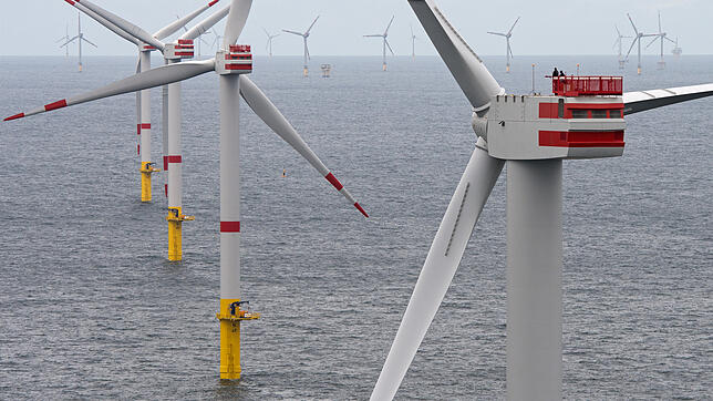 Ein Blick auf den Offshore-Windpark &bdquo;Nordsee 1&ldquo;.
