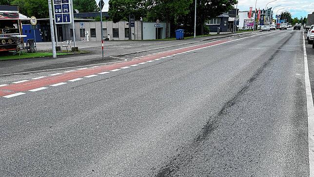 Man kann es am Montagnachmittag trotz des zwischenzeitlichen Regens noch gut sehen &ndash; hier auf der Max-Stromeyer-Straße ...