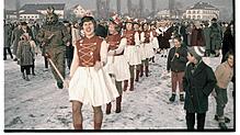 Bild : Bilder von der Fasnacht bei der Seegfrörne im Jahr 1963 auf dem Eis zwischen Bodman und Ludwigshafen