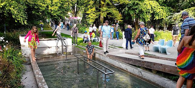 Kneippanlagen wie diese in Überlingen werden gerade im Sommer viel frequentiert.