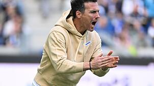 KSC-Trainer Christian Eichner sah ein spannendes Spiel mit vielen Torchancen.
