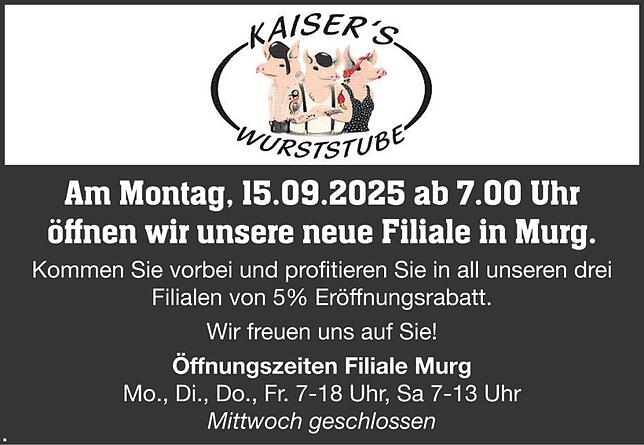 Bild 2: Neueröffnung nach Umbau von Kaisers Wurststube in Murg: Regionales Genusserlebnis in neuen Räumen