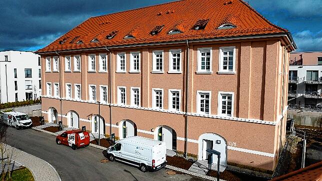 Ein Schmückstück: Dieses Gebäude im Wohngebiet &bdquo;Richthofenpark&ldquo; ist acht Montage schneller fertig geworden als geplant.