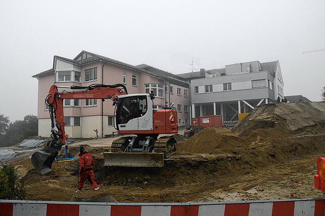 So sah es im Oktober während der Vorarbeiten im Untergrund für den neuen Bettentrakt des Stockacher Krankenhauses aus.