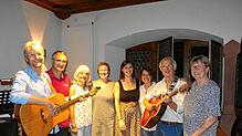 Alle Musiker gemeinsam auf dem Abschlussbild (von links): Harald Schaaf, Uli Fink, Elvira Kaier-Döring, Andrea Bauknecht, Madeleine ...