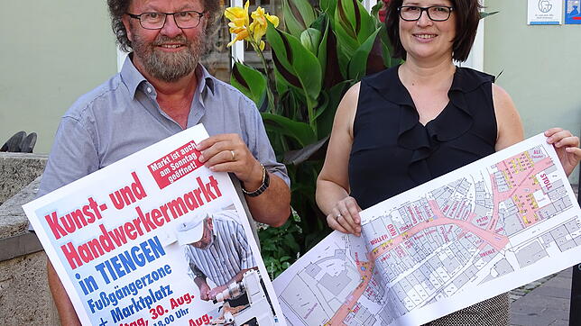 Organisatoren: Alles ist unter Dach und Fach für den Handwerkermark vom 30.&nbsp;August bis 1.&nbsp;September: Nikola Kögel, ...
