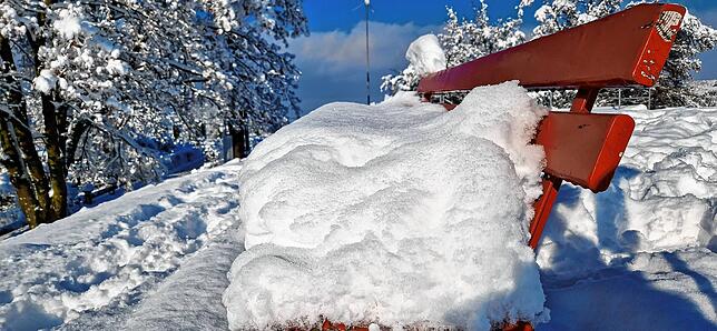 Zentimeterhohe Schneedecken legen die Region lahm.