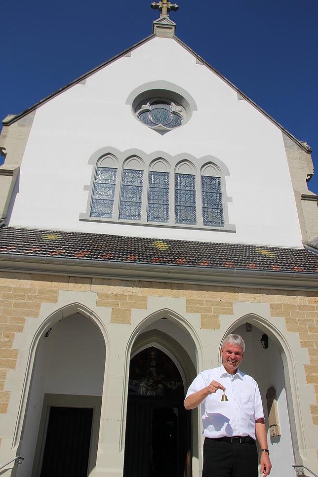 Pfarrer Michael Lienhard freut sich bereits auf die Glockenweihe. Der sich anschließende Festgottesdienst in der Herz-Jesu-Kirche wird ...